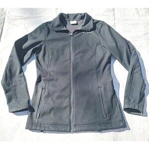 Columbia Jacket Women’s Small Black Full Zip Long Sleeve Lightweight Omni Shield